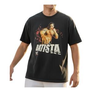 WWE Y2K Batista Graphic T-Shirt Fifth Son Black Dragon Back Print Men's 2XL